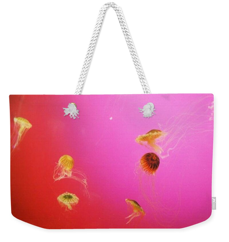 Jellyfish Weekender Tote Bag featuring the photograph Jellyfish by Samantha Lusby