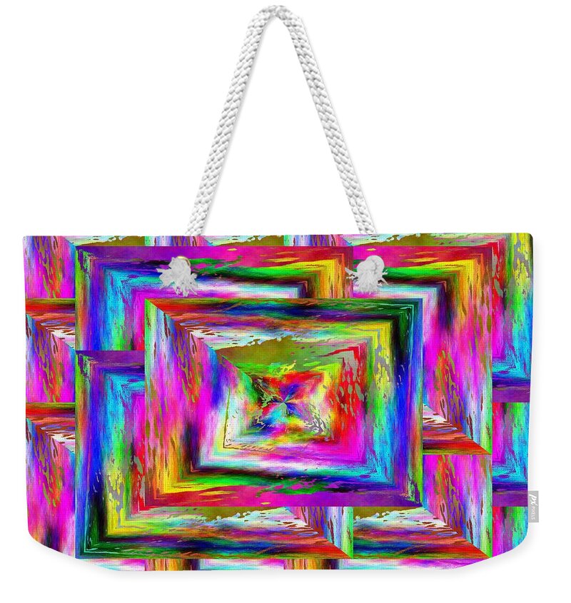 Abstract Weekender Tote Bag featuring the digital art Juncture by Tim Allen