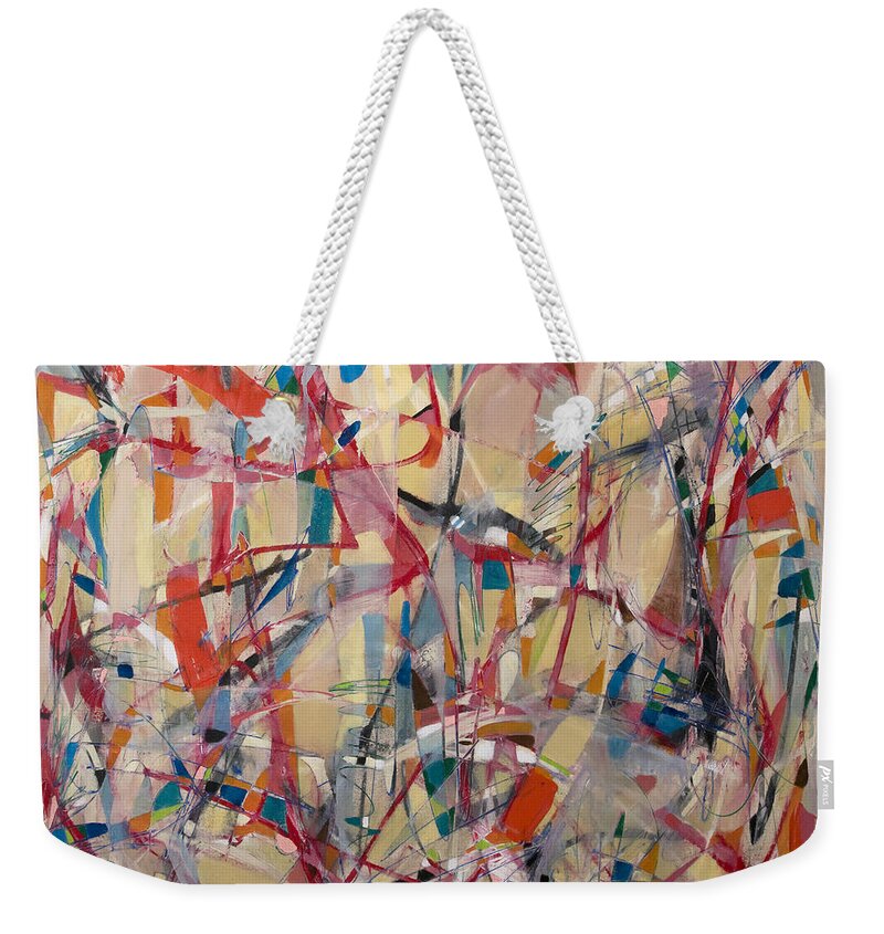 Abstract Weekender Tote Bag featuring the painting Just Imagine by Lynne Taetzsch