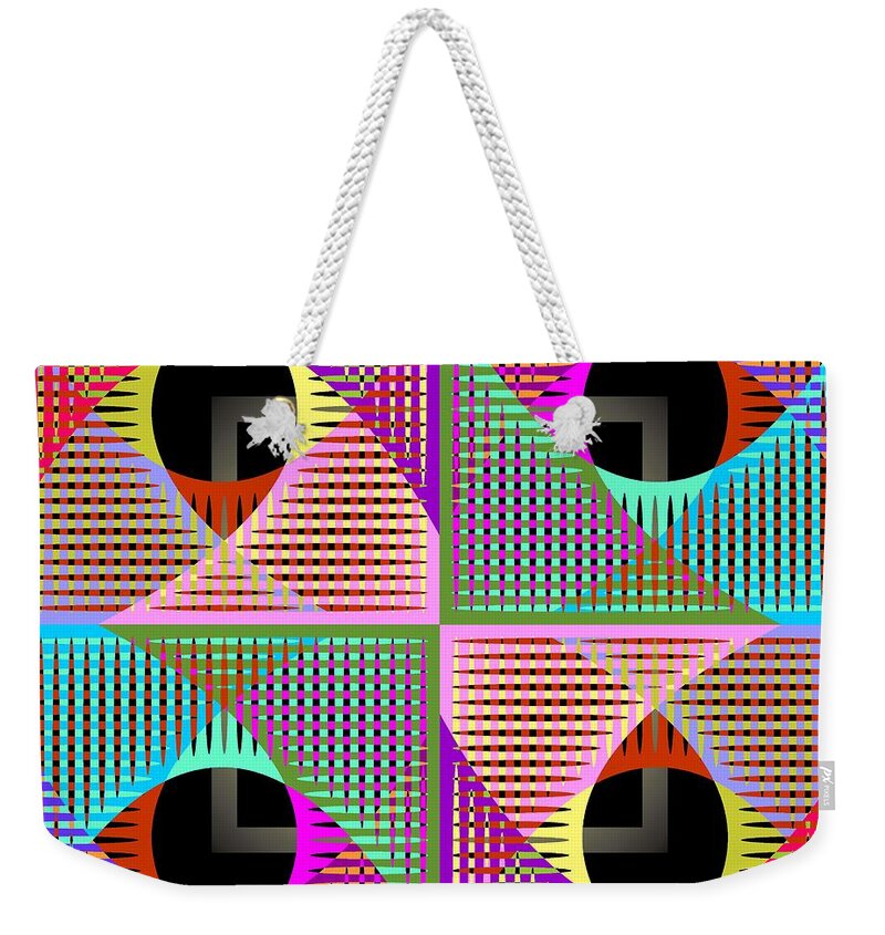 Art Objects Weekender Tote Bag featuring the digital art Kaleidoscape by Walter Neal