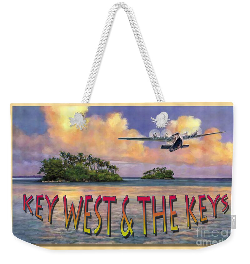 Key West Weekender Tote Bag featuring the painting Key West Air Force by David Van Hulst