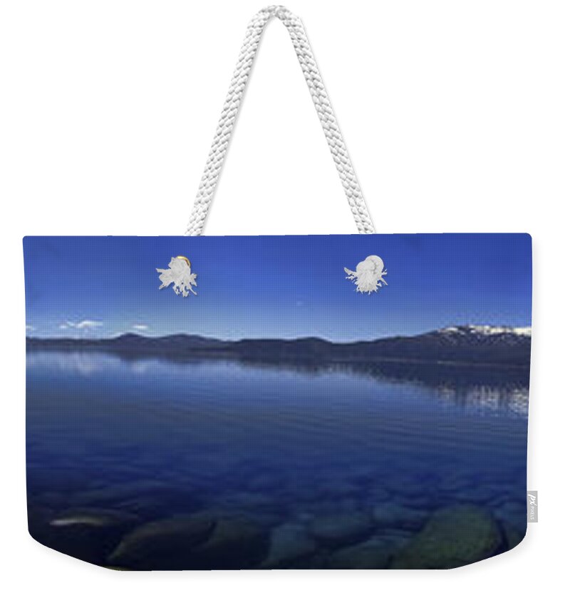 Panoramic Weekender Tote Bag featuring the photograph Lake Tahoe by S Paul Sahm