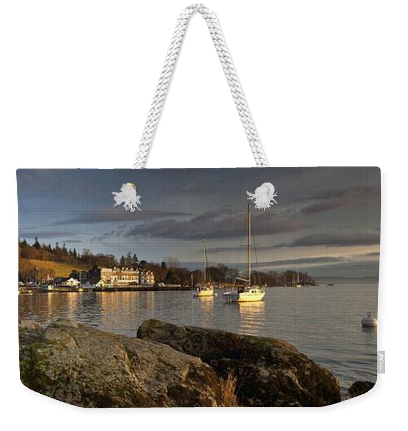 Boat Weekender Tote Bag featuring the photograph Lake Windermere Ambleside, Cumbria by John Short
