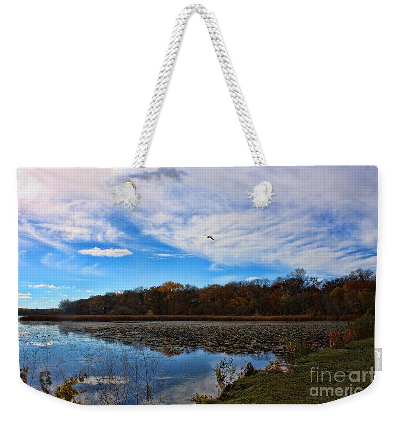 Lake Wingra Weekender Tote Bag featuring the photograph Lake Wingra by Tommy Anderson