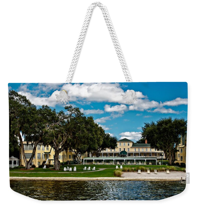Lakeside Inn Weekender Tote Bag featuring the photograph Lakeside Inn by Christopher Holmes