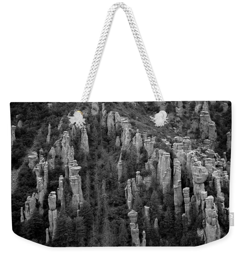 Landscape Weekender Tote Bag featuring the photograph Land of Standing up Rock by Vicki Pelham