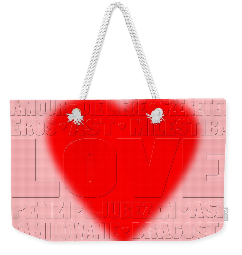 Love Weekender Tote Bag featuring the photograph Language of Love 2 by Andrew Fare
