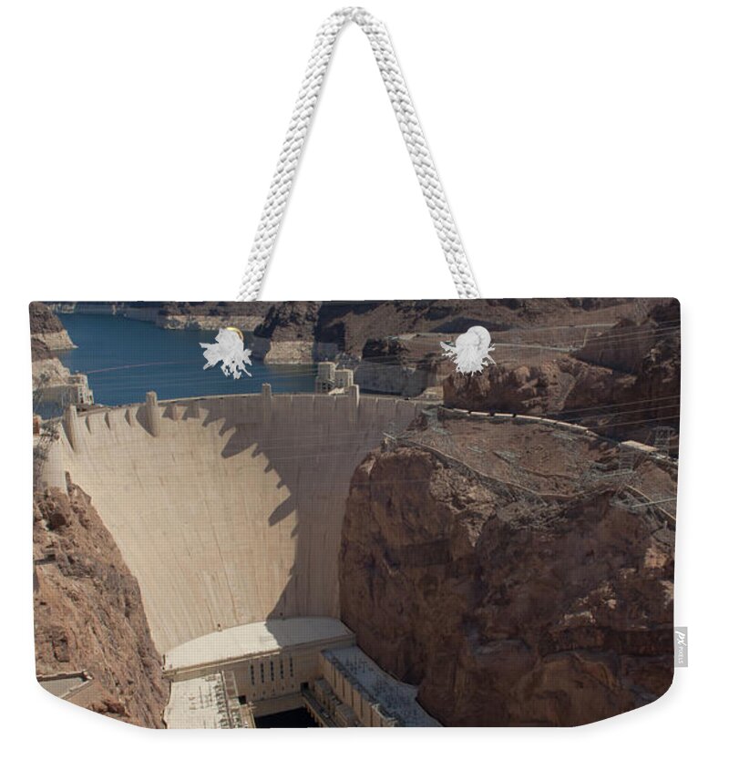 Lake Meade Weekender Tote Bag featuring the photograph Las Vegas Hoover Dam by Dejan Jovanovic