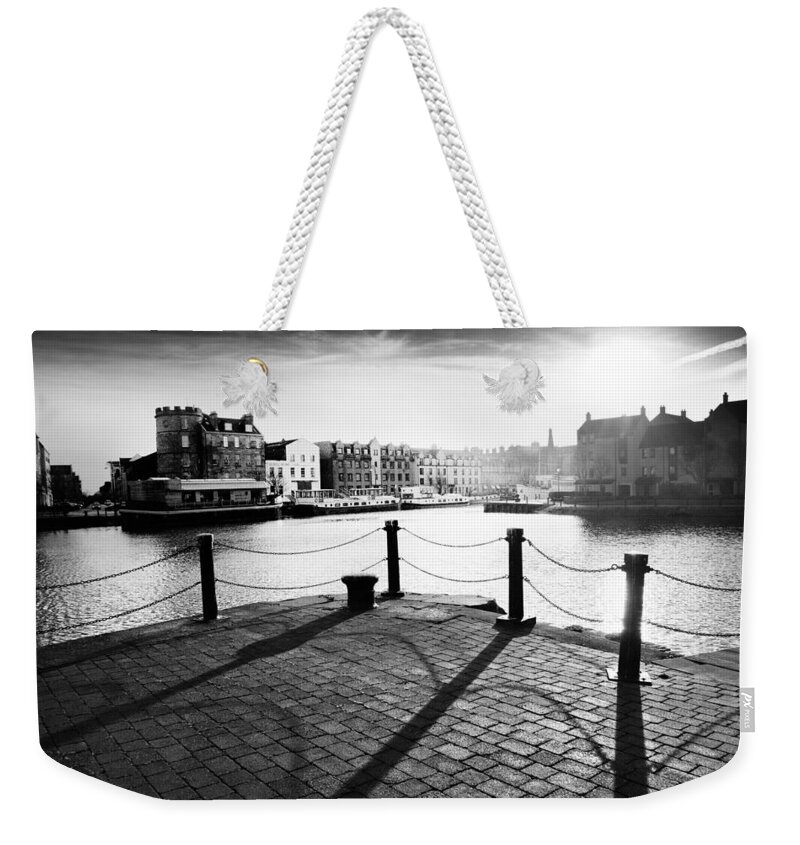 Leith Weekender Tote Bag featuring the photograph Leith Shore Edinburgh by Dorit Fuhg