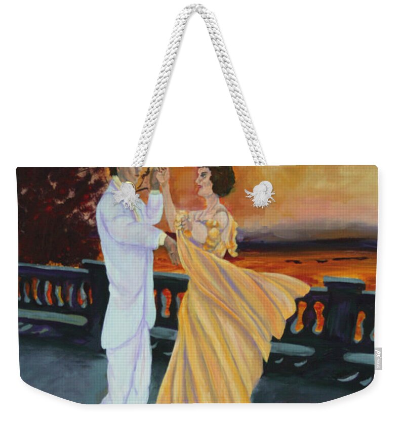 Gail Daley Weekender Tote Bag featuring the painting Let's Dance by Gail Daley