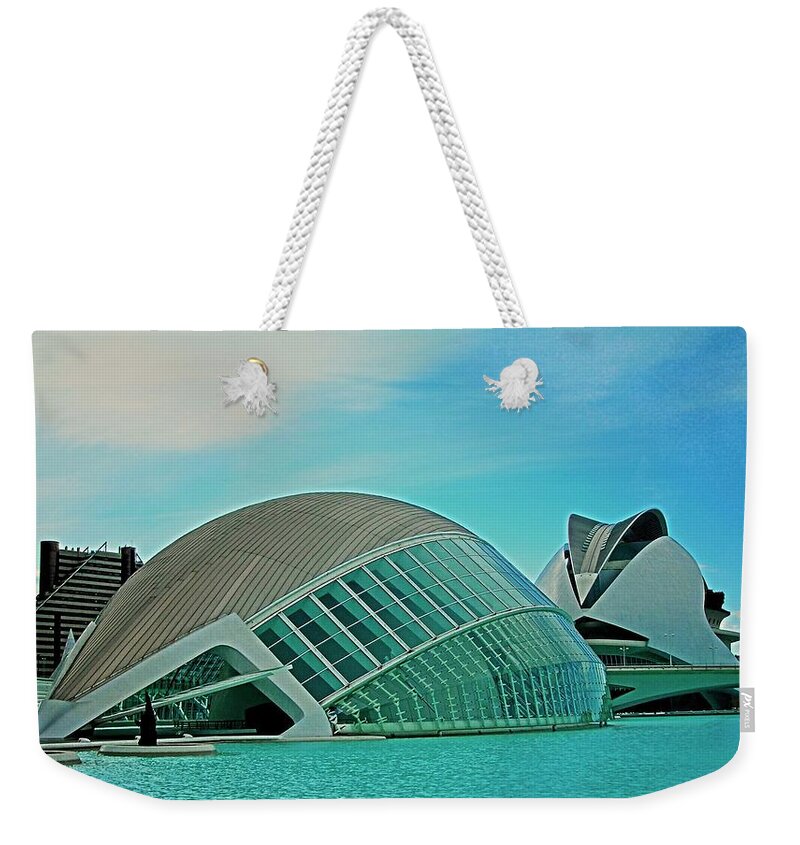 Europe Weekender Tote Bag featuring the photograph L'Hemisferic - Valencia by Juergen Weiss