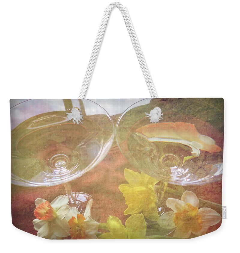 Still-life Weekender Tote Bag featuring the photograph Life's Simple Pleasures by Kay Novy