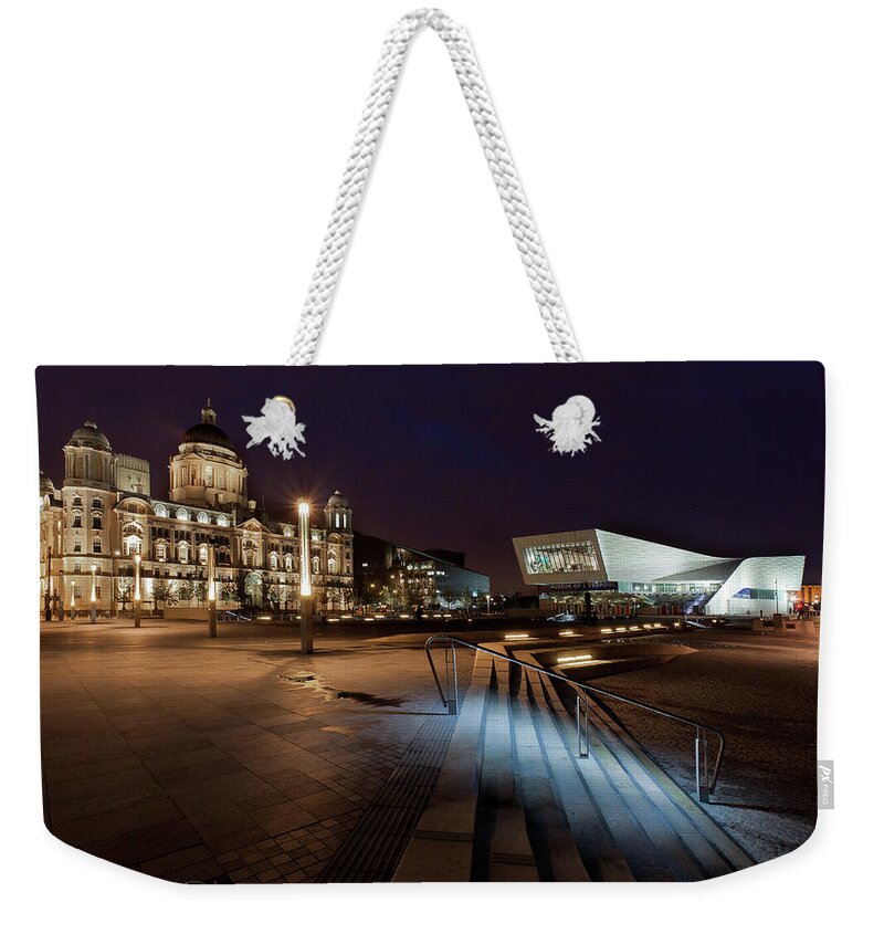 Liverpool Weekender Tote Bag featuring the photograph Liverpool - the old and the new by B Cash