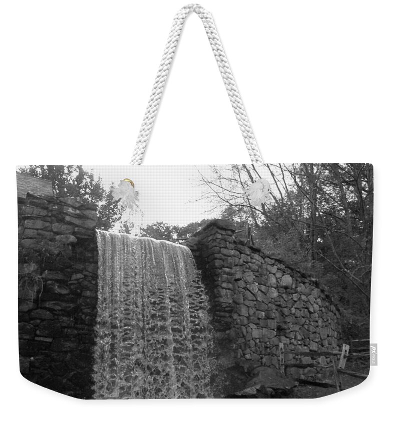 Longfellow Weekender Tote Bag featuring the photograph Longfellow Grist Mill x10 by Kim Galluzzo