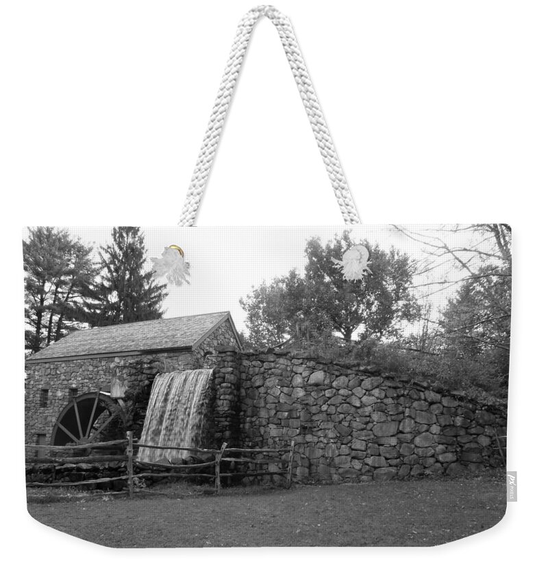 Longfellow Weekender Tote Bag featuring the photograph Longfellow Grist Mill x14 by Kim Galluzzo