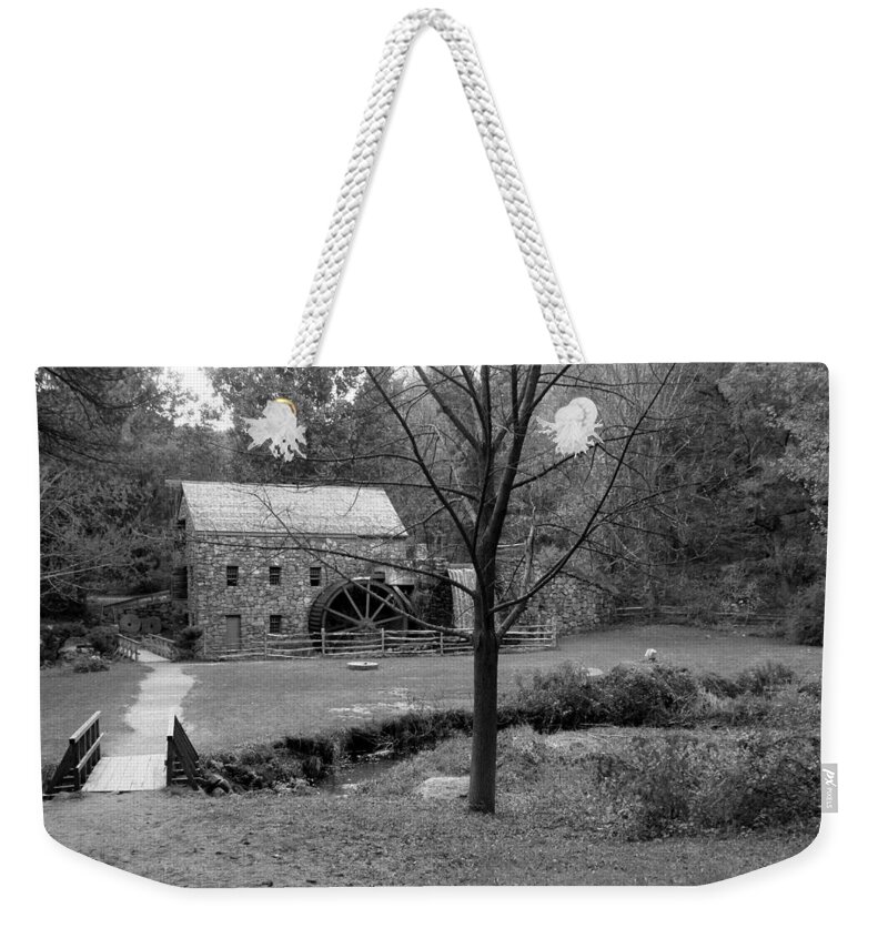 Longfellow Weekender Tote Bag featuring the photograph Longfellow Grist Mill x19 by Kim Galluzzo Wozniak