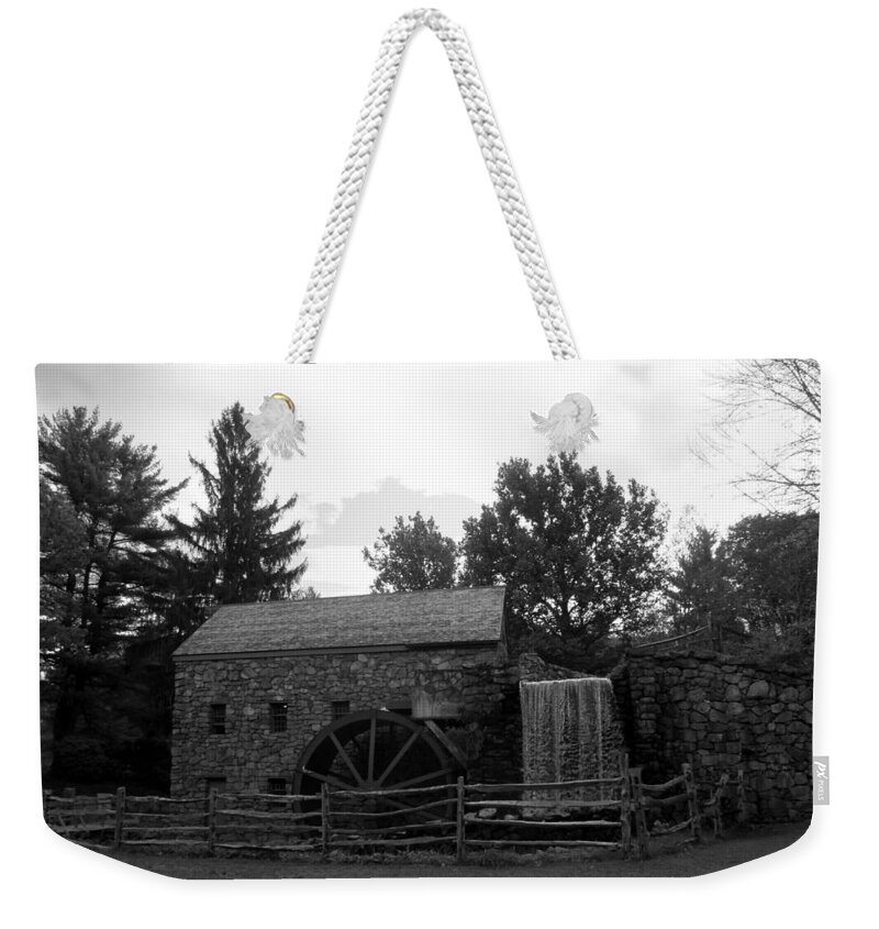 Longfellow Weekender Tote Bag featuring the photograph Longfellow Gristmill x15 by Kim Galluzzo