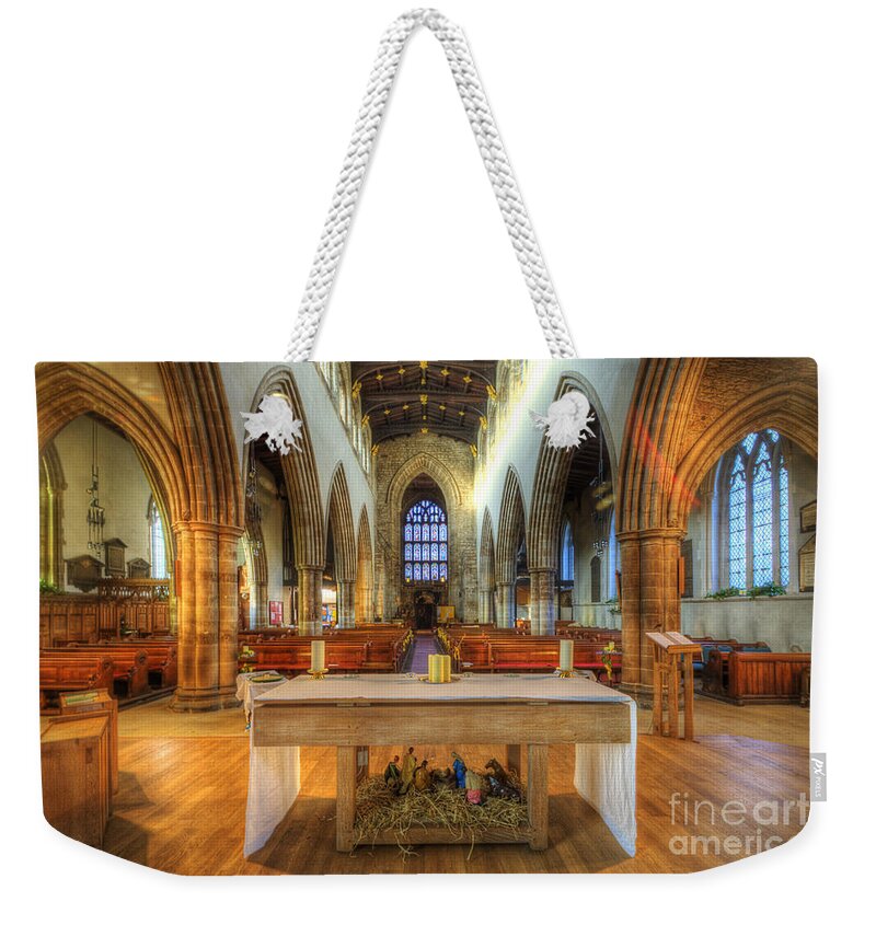 Yhun Suarez Weekender Tote Bag featuring the photograph Loughborough Church Altar by Yhun Suarez