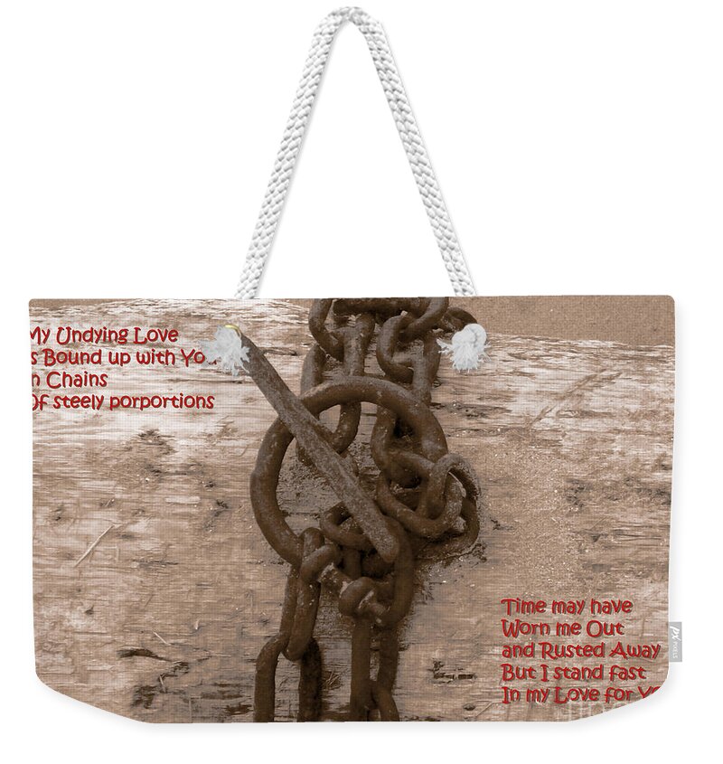 Scene Weekender Tote Bag featuring the photograph Love Knot by Mary Mikawoz