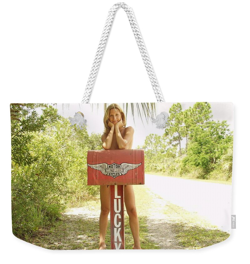 Everglades City Fl.professional Photographer Lucky Cole Weekender Tote Bag featuring the photograph Mailbox 073 by Lucky Cole