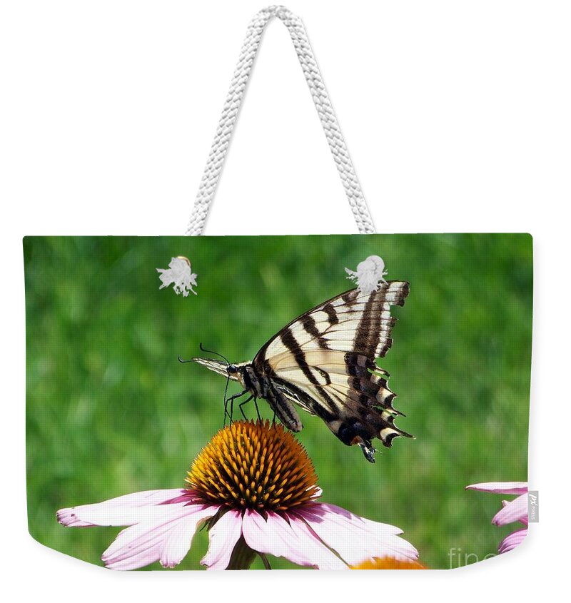 Butterflies Weekender Tote Bag featuring the photograph Lunch Time by Dorrene BrownButterfield