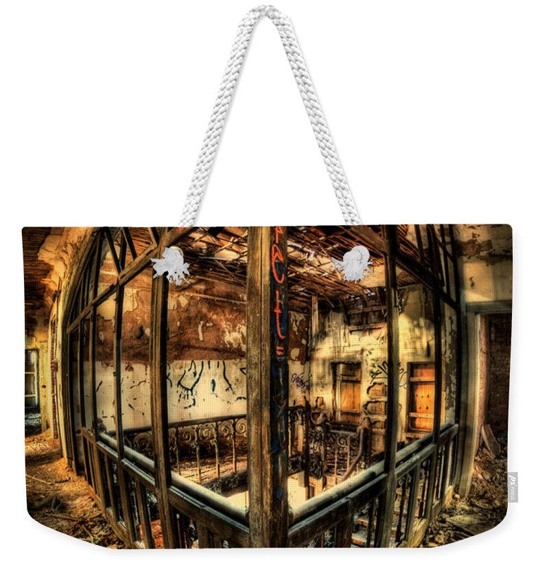 Abandoned Weekender Tote Bag featuring the photograph Madness Comes To Overload by Evelina Kremsdorf