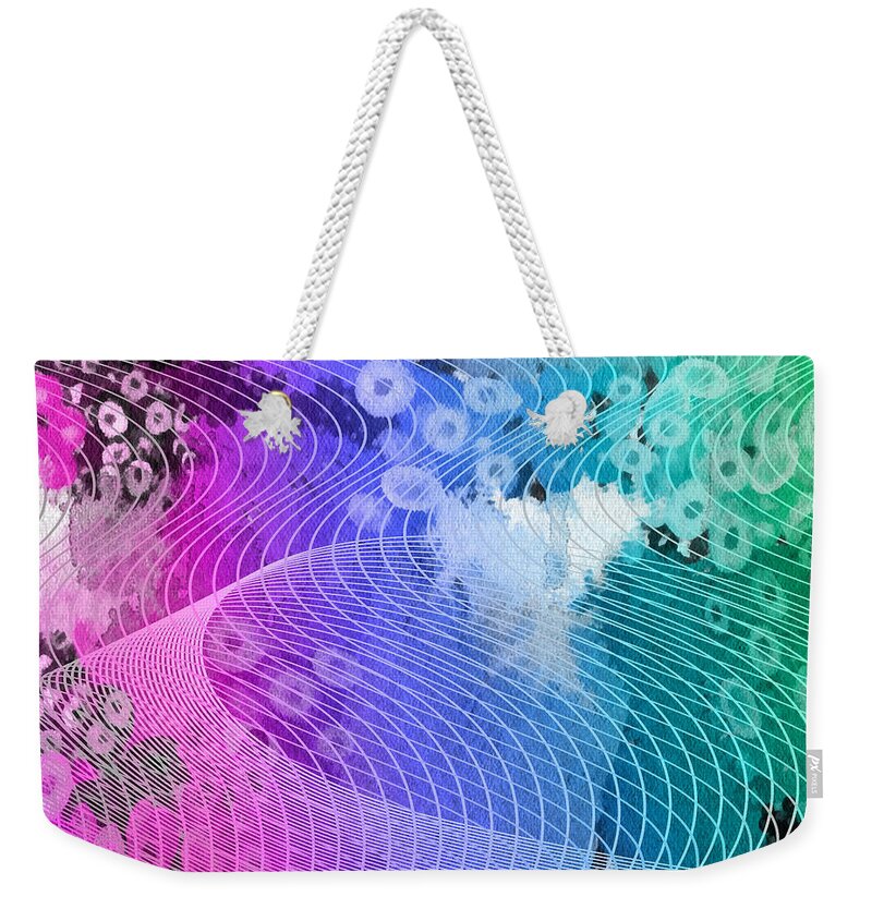 Abstract Weekender Tote Bag featuring the mixed media Magnification 6 by Angelina Tamez