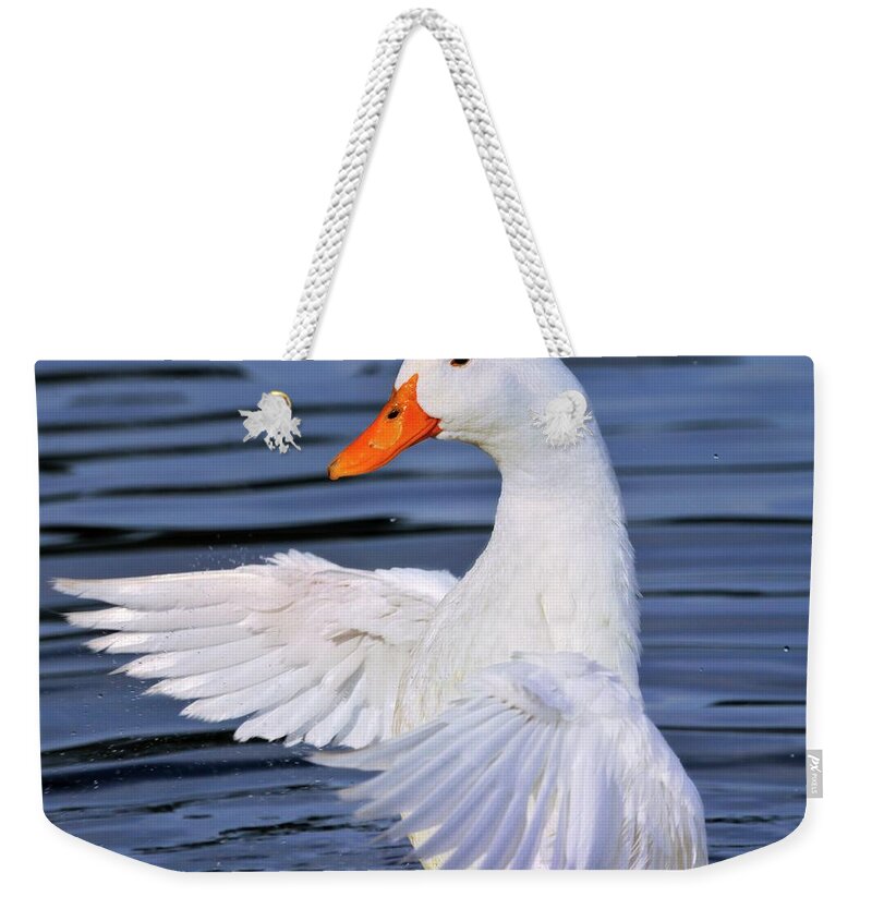 White Weekender Tote Bag featuring the photograph Make a joyful noise by Bill Dodsworth