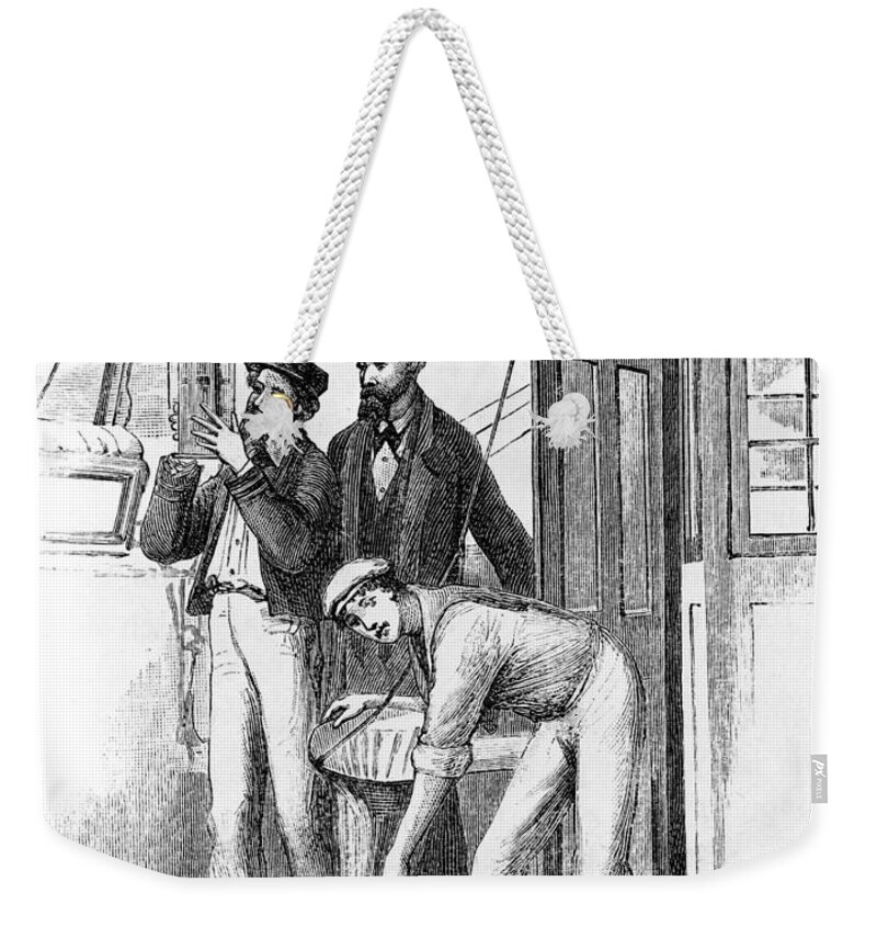 1800s Weekender Tote Bag featuring the photograph Marine Biology Research, Illustration by Library of Congress