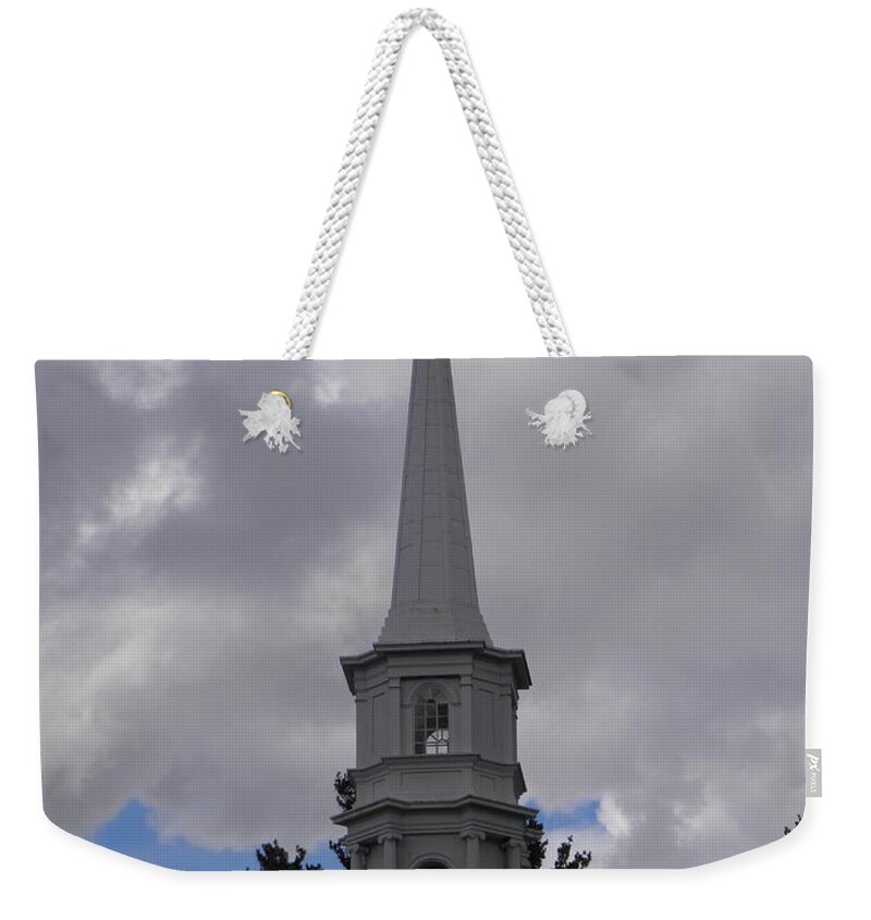 Martha Weekender Tote Bag featuring the photograph Martha Mary Chapel Steeple by Kim Galluzzo