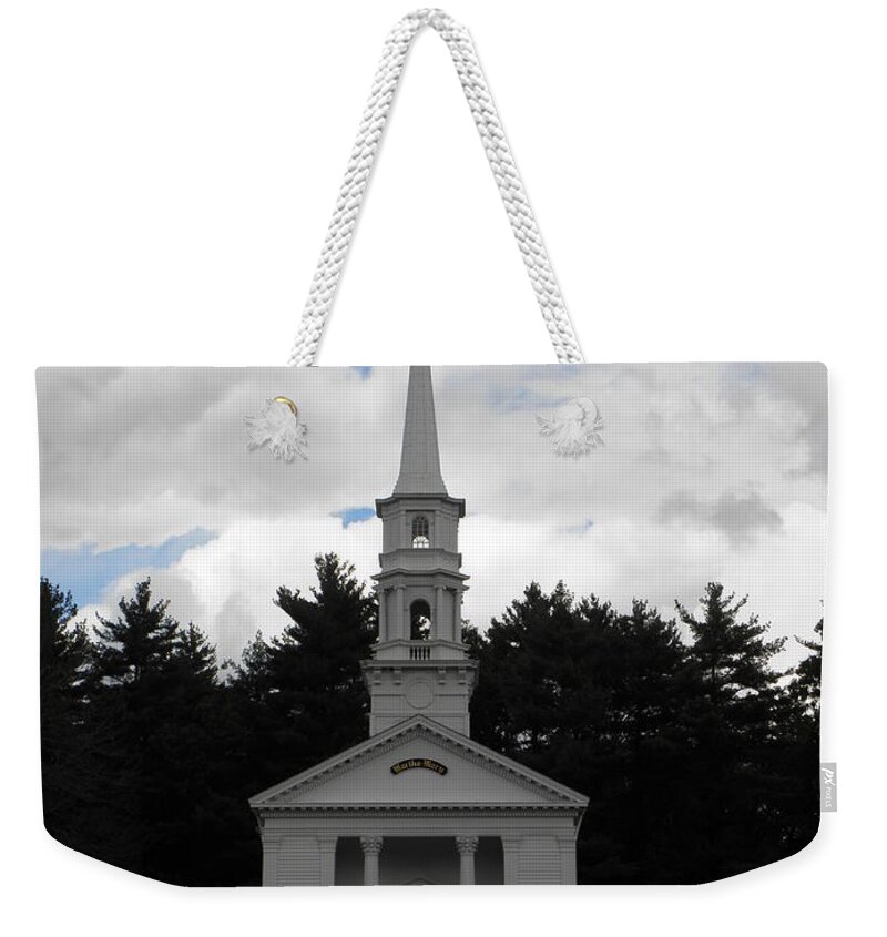 Martha Mary Chapel Weekender Tote Bag featuring the photograph Martha Mary Chapel x3 by Kim Galluzzo Wozniak