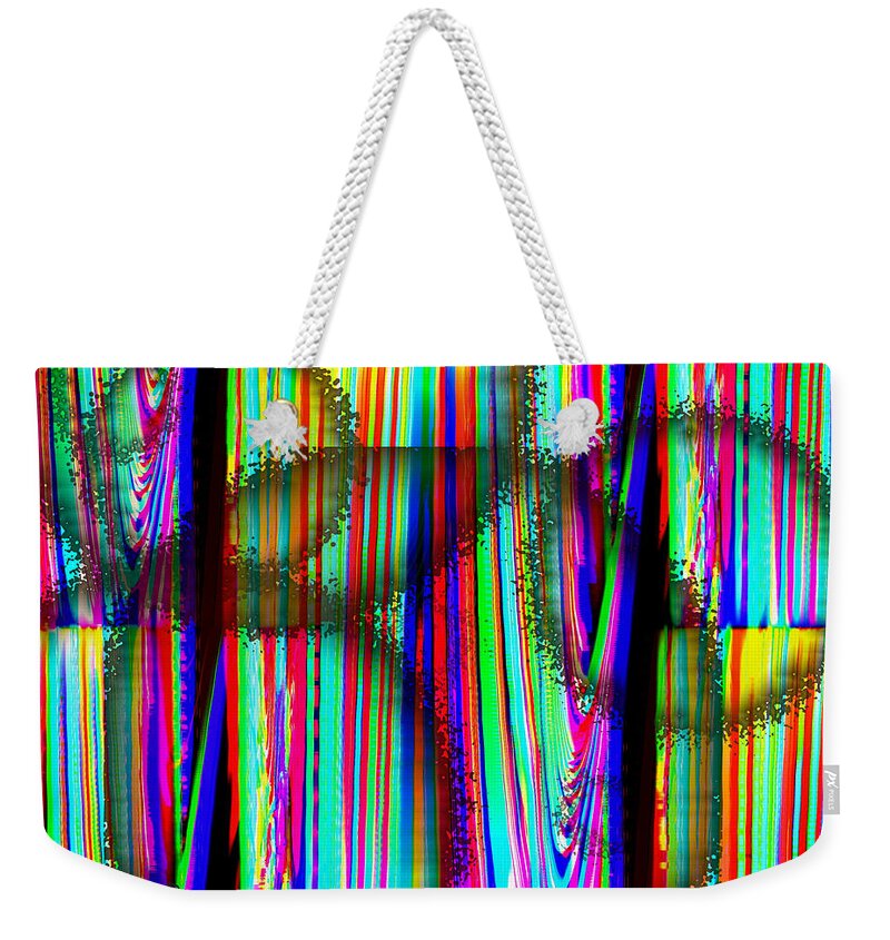 Rainbow Weekender Tote Bag featuring the digital art Melted by Shana Rowe Jackson