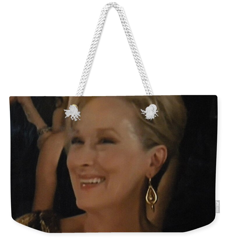 Colette Weekender Tote Bag featuring the photograph Meryl Streep Portrait by Colette V Hera Guggenheim