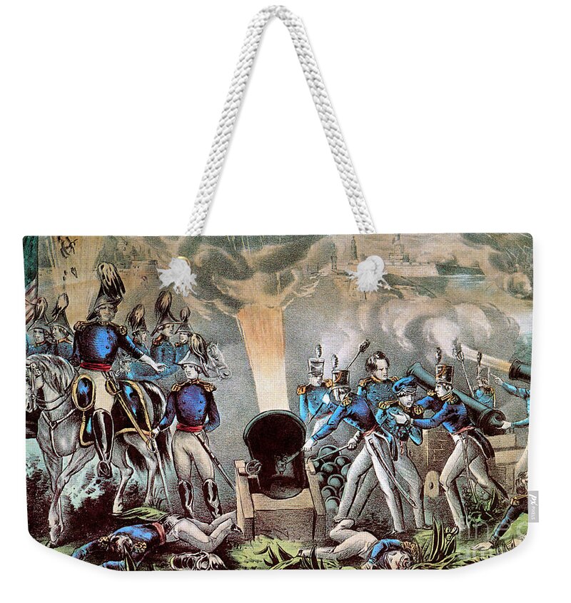 History Weekender Tote Bag featuring the photograph Mexican-american War, Siege by Photo Researchers