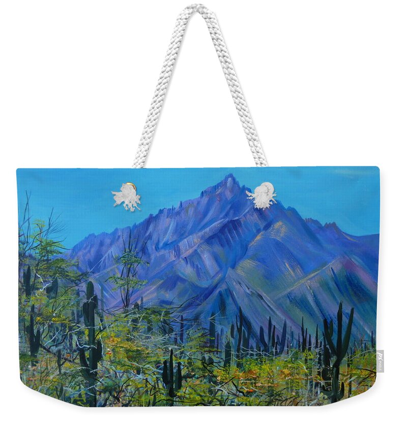 Mexico Weekender Tote Bag featuring the painting Mexico. Countryside by Anna Duyunova