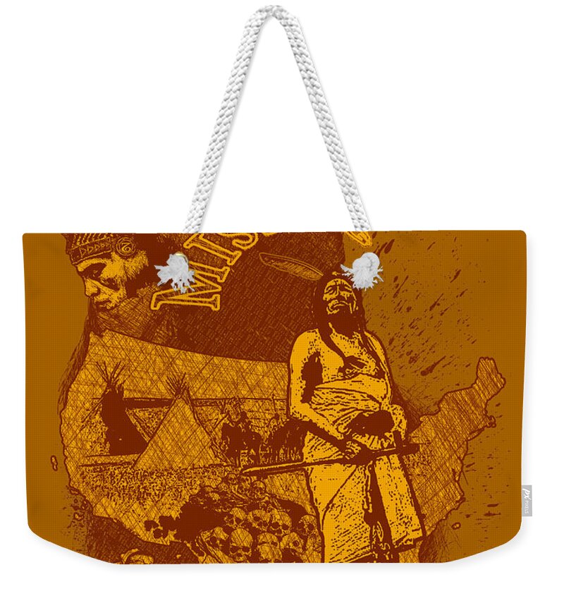 Indian Weekender Tote Bag featuring the mixed media Missing by Tony Koehl