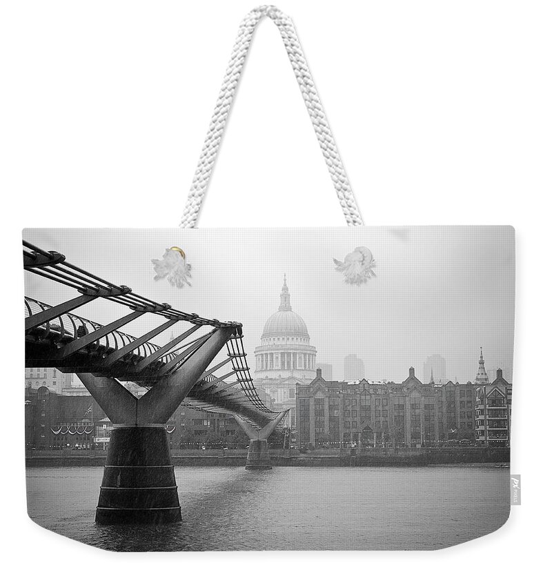 London Weekender Tote Bag featuring the photograph Modern and Traditional London by Lenny Carter