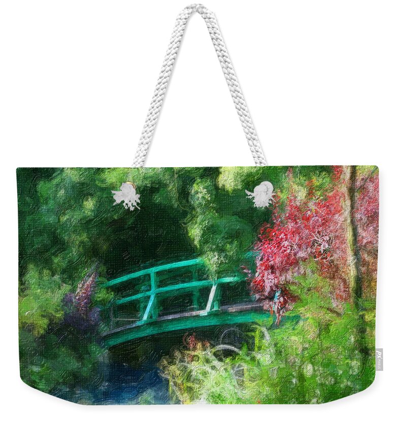 Monet Weekender Tote Bag featuring the photograph Monet's Garden by Diana Haronis