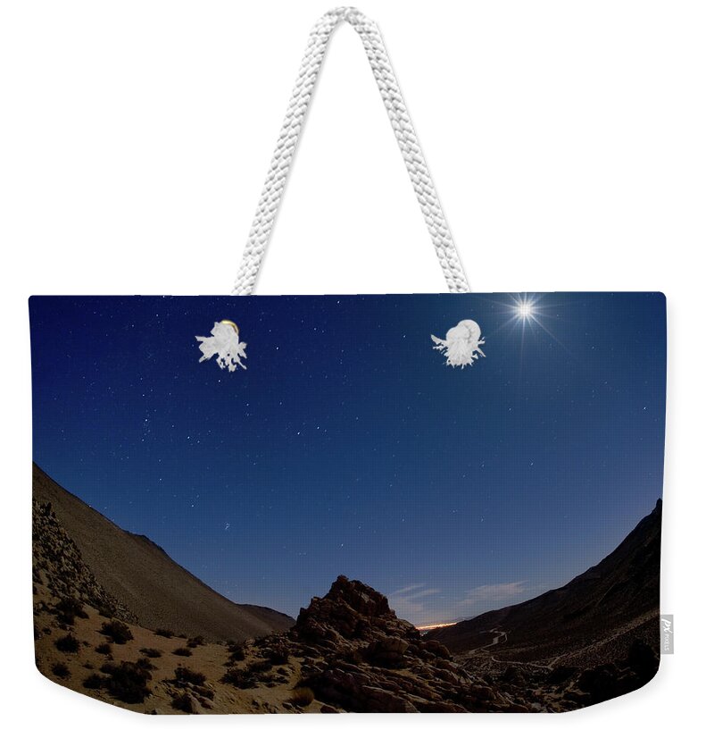 Moon Weekender Tote Bag featuring the photograph Moonscape by Greg Wyatt