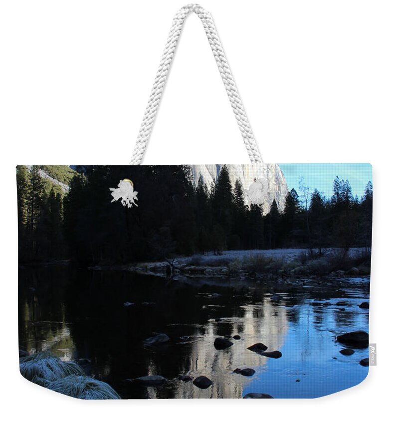 Yosemite Weekender Tote Bag featuring the photograph Morning Sunlight On El Cap by Heidi Smith