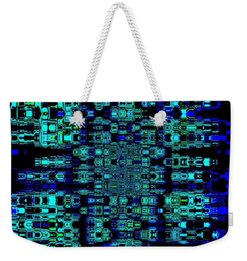 Abstract Weekender Tote Bag featuring the digital art Motherboard by Leslie Revels