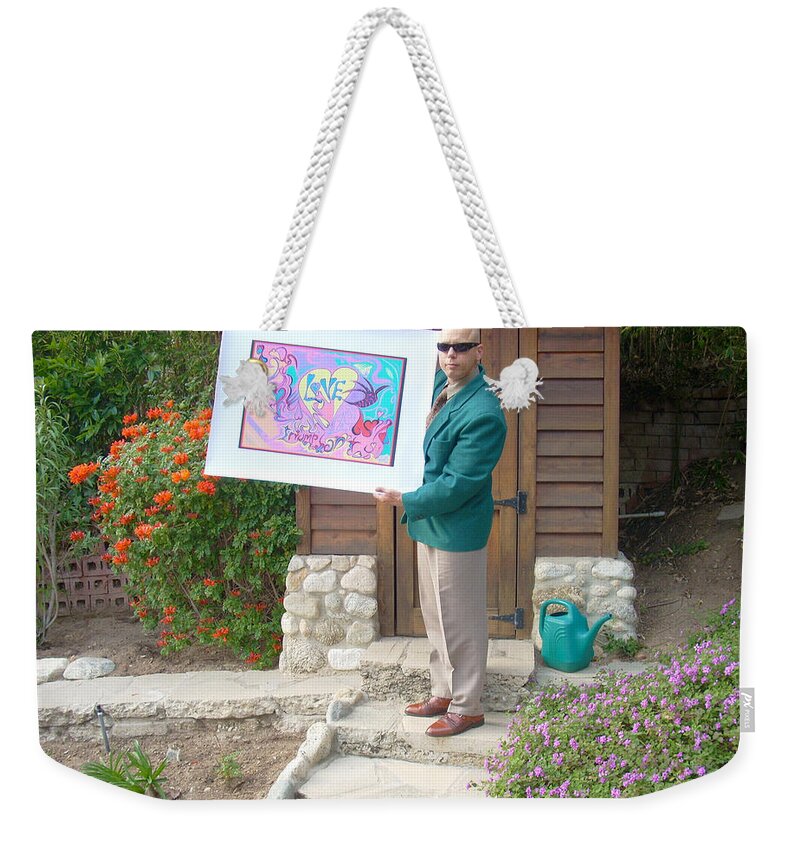  Weekender Tote Bag featuring the photograph My First Reproduced Piece Of Art  At A House Of Friends by Kenneth James