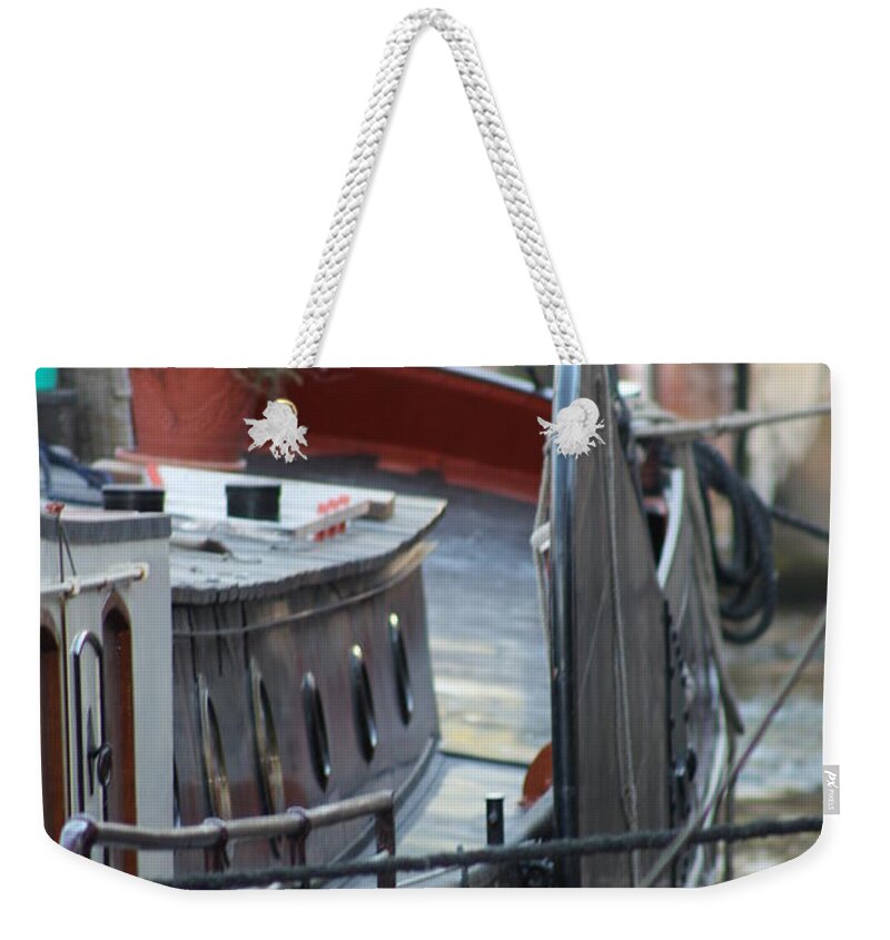 Typical Canal Scene In Amsterdam Weekender Tote Bag featuring the photograph Netherlands by Rogerio Mariani