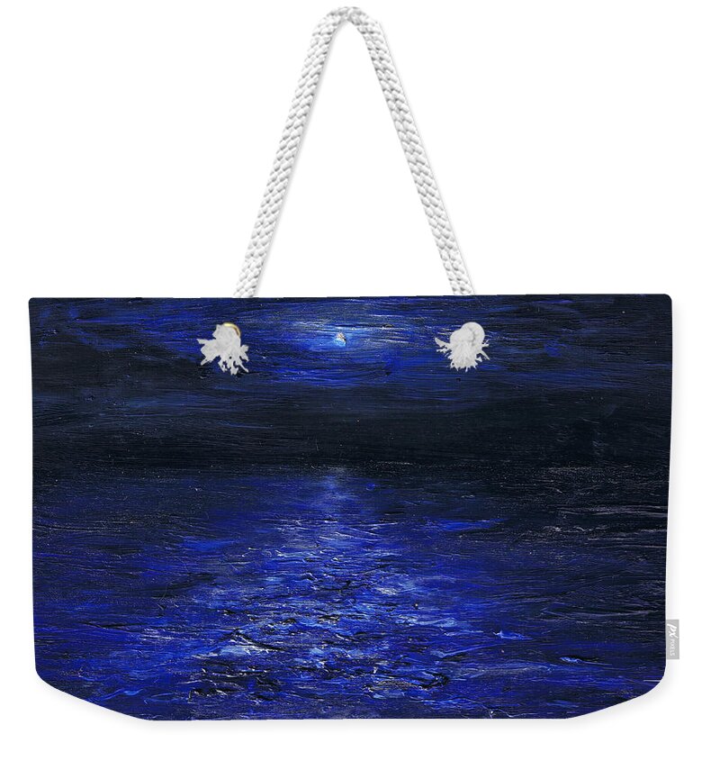 Night Weekender Tote Bag featuring the painting Night Crossing by Regina Valluzzi