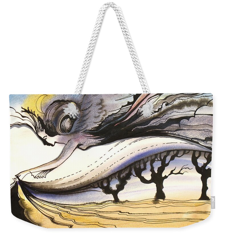  Weekender Tote Bag featuring the painting Night by Valentina Plishchina