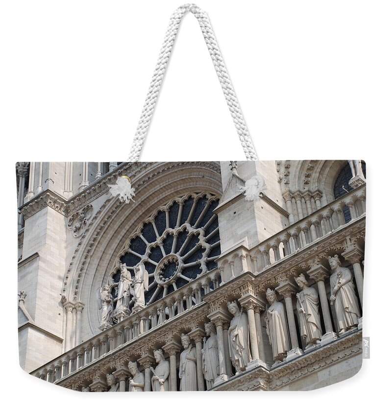 Notre Dame Weekender Tote Bag featuring the photograph Notre Dame Details by Jennifer Ancker
