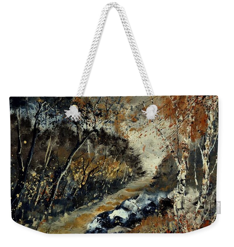 Landscape Weekender Tote Bag featuring the painting November 672110 by Pol Ledent
