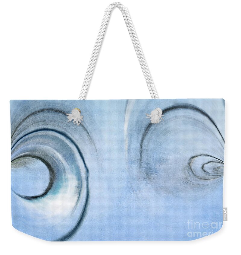Shell .shells. Ocean Weekender Tote Bag featuring the digital art Ocean Shell..abstract by Elaine Manley