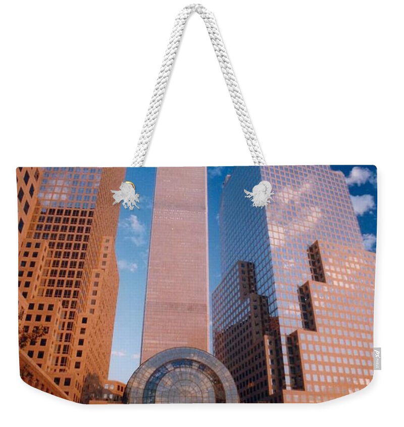 Wtc Weekender Tote Bag featuring the photograph October 1998 by Mark Gilman