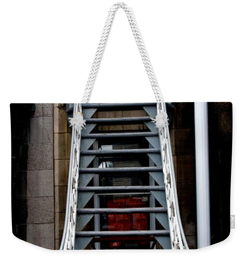 Staircase Weekender Tote Bag featuring the photograph Onward And Upward by Burney Lieberman